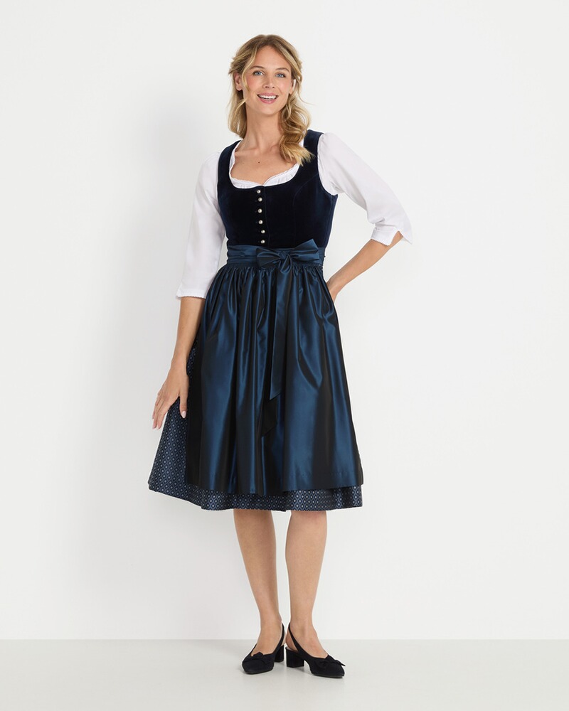 Midi Samt-Dirndl mit Jacquard-Rock, Luis Steindl