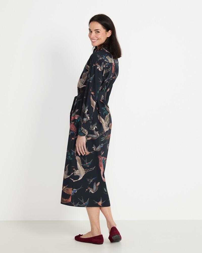 Shirt dress with bird motifs, Brigitte von Schönfels