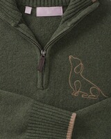 Robe en tricot avec motif chien, Brigitte von Schönfels