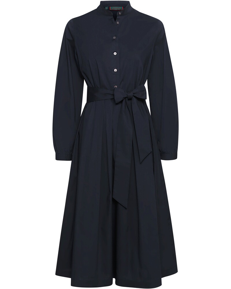 Popeline-Kleid mit Schleife