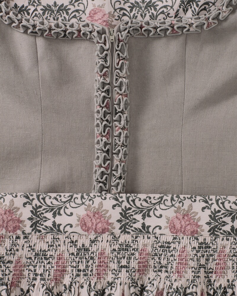 Midi Dirndl mit Rosenprint, Almsach