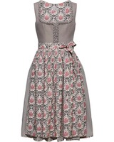 Midi Dirndl mit Rosenprint, Almsach
