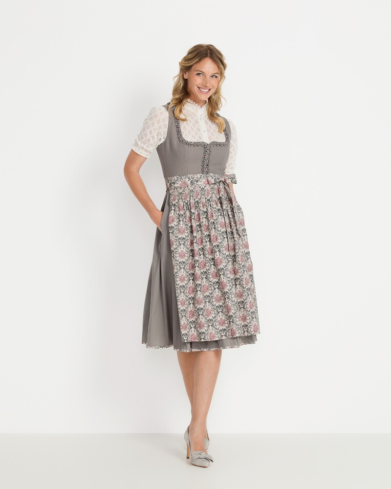 Midi Dirndl mit Rosenprint, Almsach