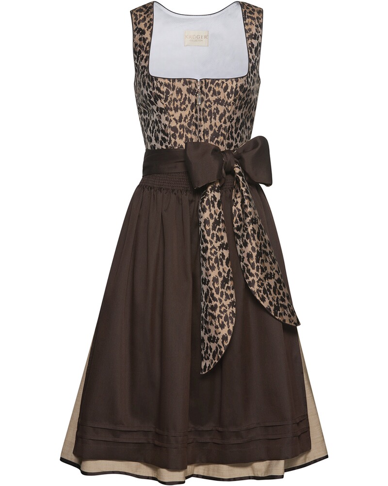Midi Dirndl mit Leoprint