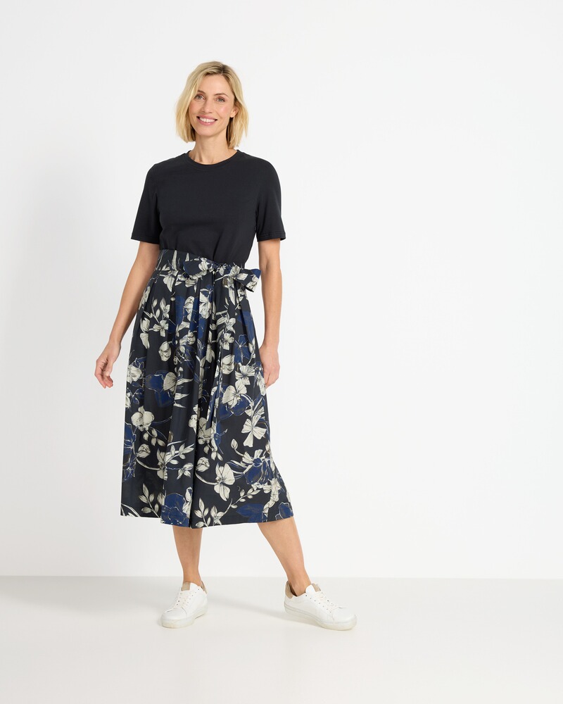 Kleid mit floralem Rock, HIGHMOOR
