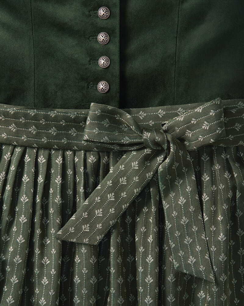 LS velvet dirndl, dark green, Jacqu, Luis Steindl