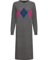 Robe en maille HM Argyle grise-b, Highmoor