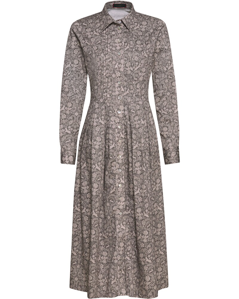 Druckkleid mit Biesen