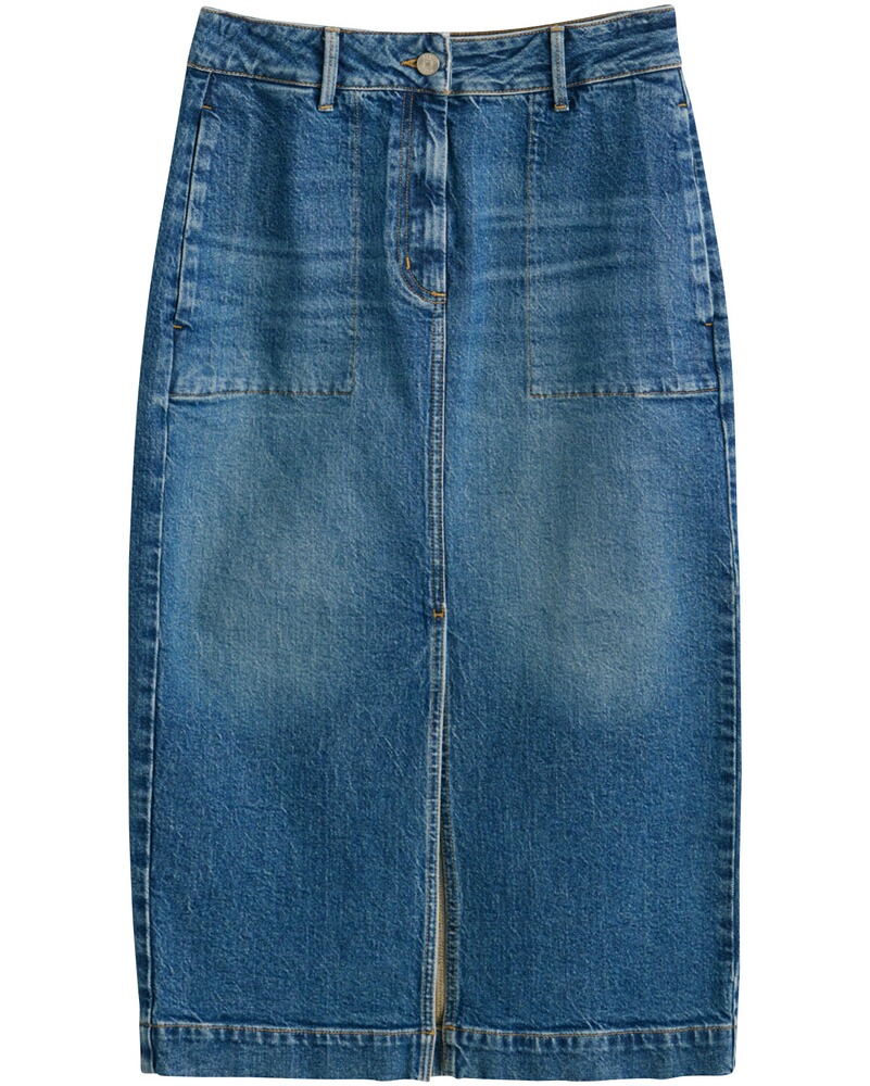 Denim-Rock mit Schlitz