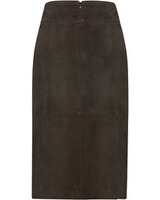 Wide leather skirt with slit, Highmoor