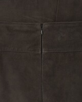 Wide leather skirt with slit, Highmoor