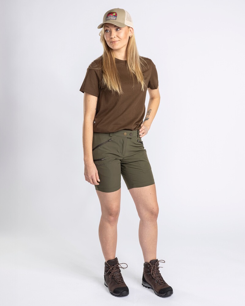 Damen Shorts Abisko Light Stretch, Pinewood