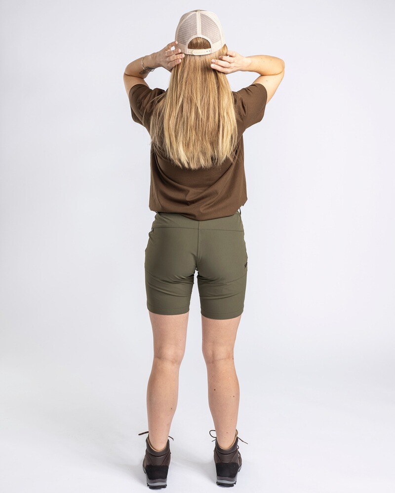 Damen Shorts Abisko Light Stretch, Pinewood
