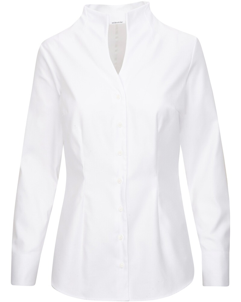 Twill Kelchkragenbluse