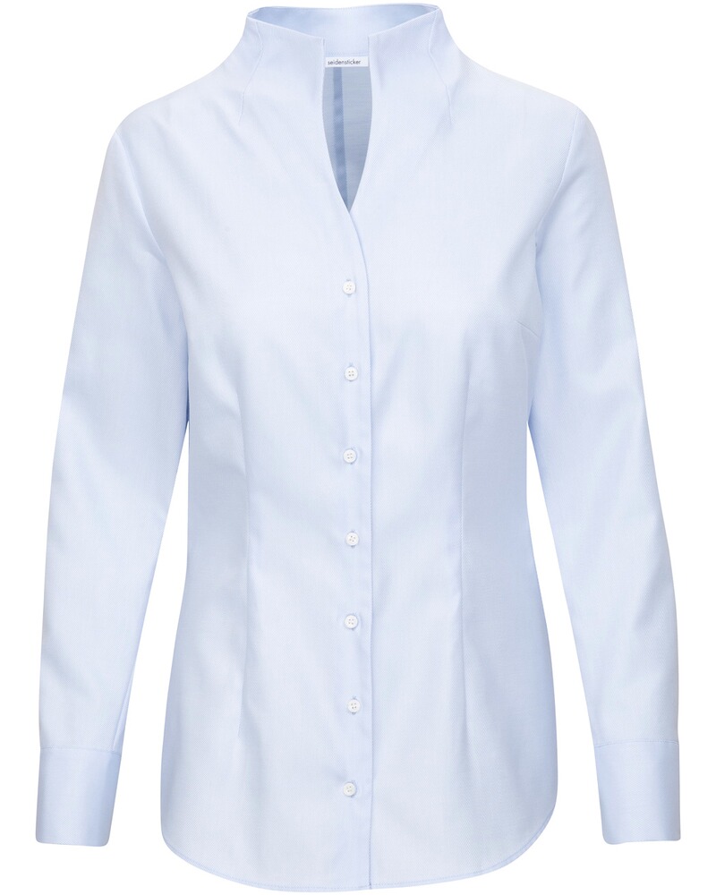 Twill Kelchkragenbluse