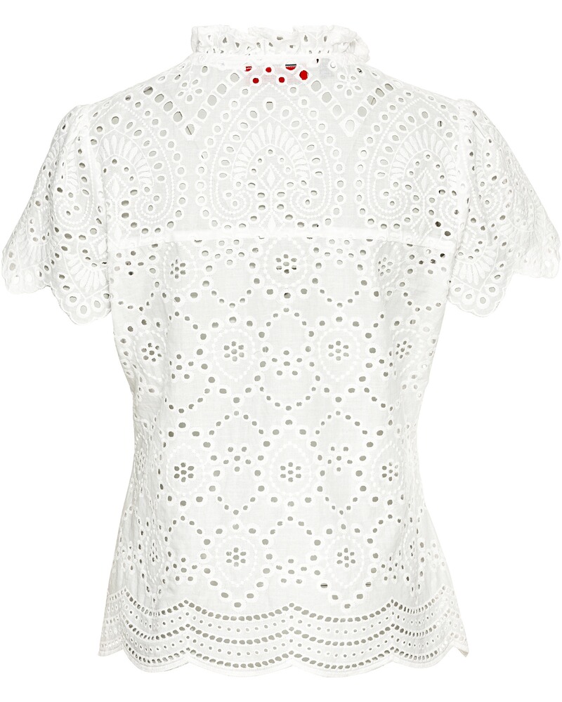 Bluse mit Lochstickerei, REITMAYER