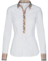 Langarm-Bluse mit Karobesatz, Seidensticker