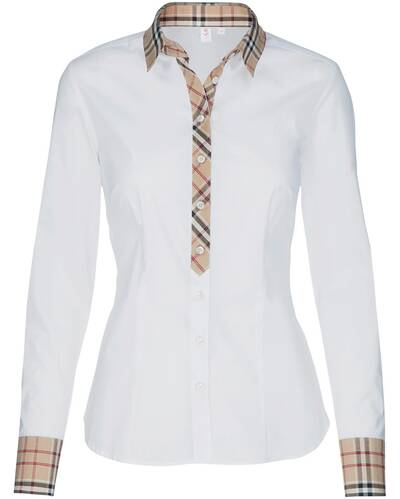 Langarm-Bluse mit Karobesatz, Seidensticker