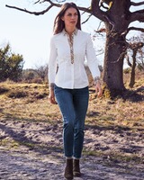 Langarm-Bluse mit Karobesatz, Seidensticker