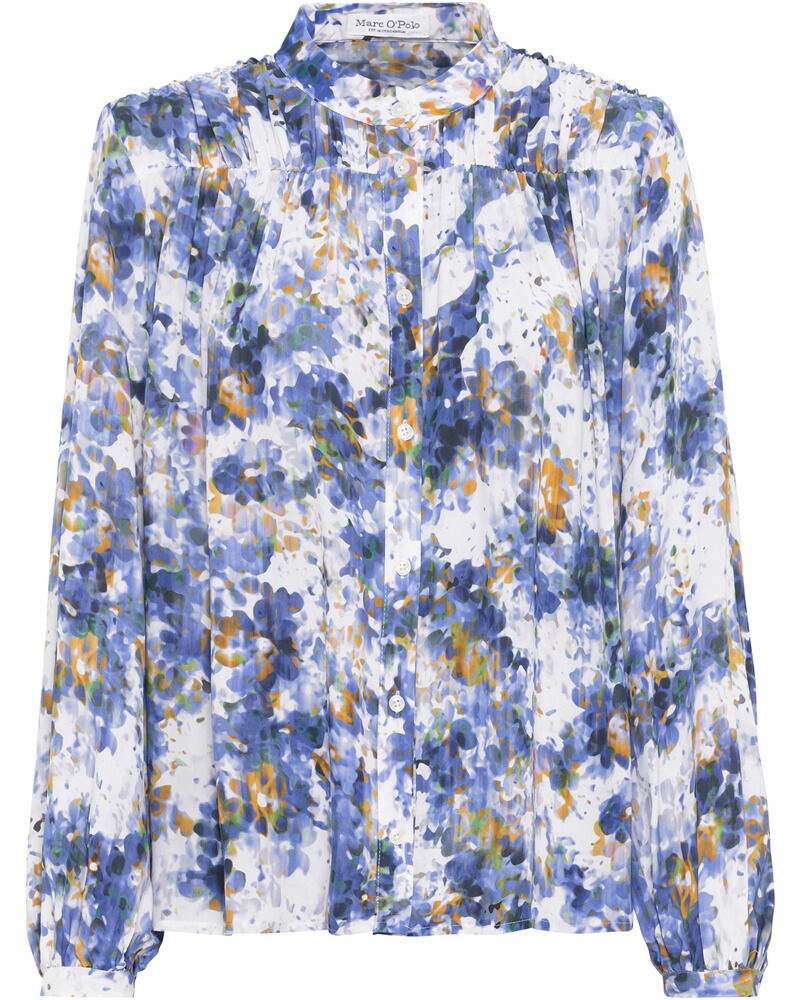 Langarm-Bluse mit Allover-Blumenmuster
