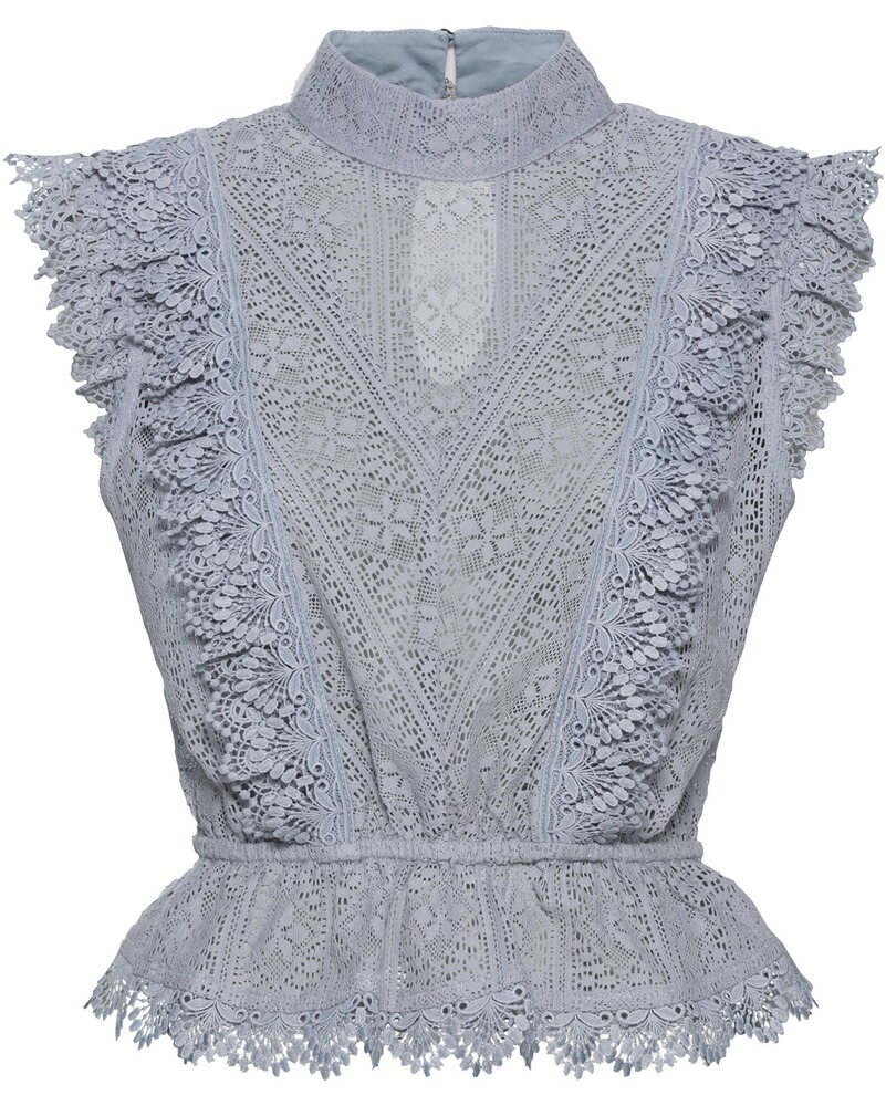 Halbarm-Spitzenbluse