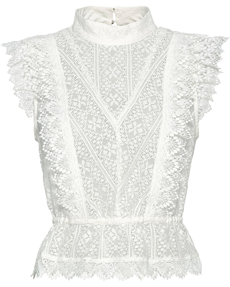 Halbarm-Spitzenbluse