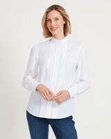 Stehkragenbluse mit Spitze, REITMAYER