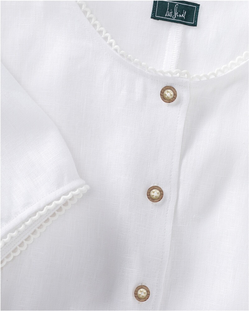 LS linen blouse half-sleeve white, Luis Steindl
