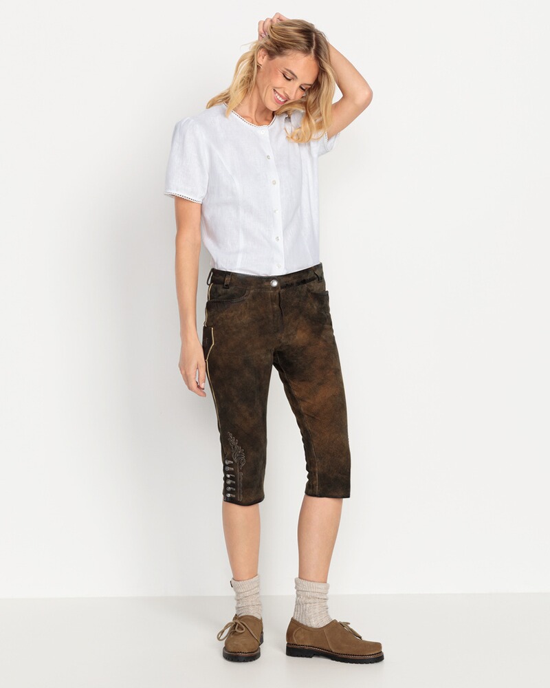 LS linen blouse half-sleeve white, Luis Steindl