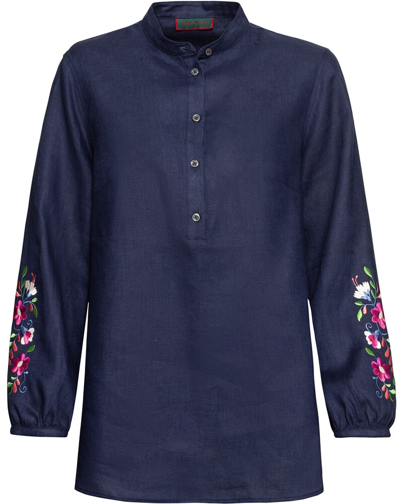 Bluse mit Blumenstickerei
