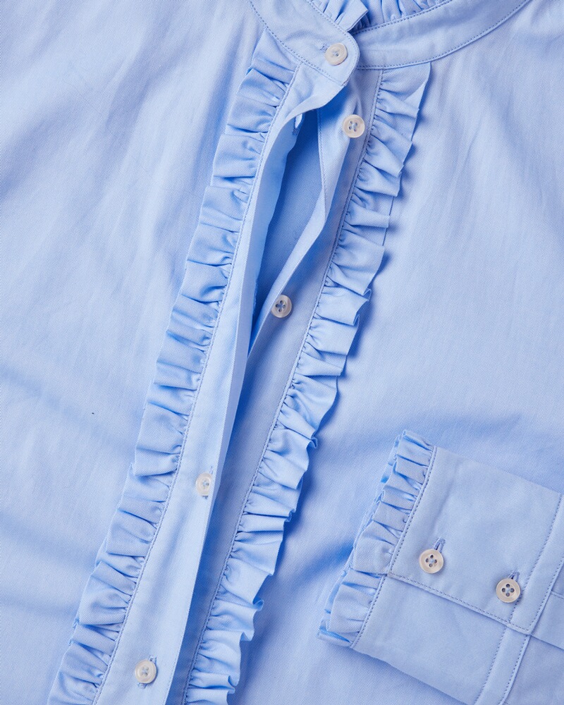 Stehkragenbluse mit Rüschen, REITMAYER