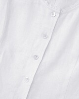 Halbarm-Leinenbluse mit Spitze, Luis Steindl