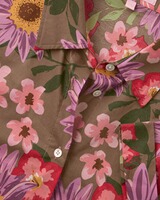 Halbarm-Hemdbluse mit Blumen, Brigitte von Schönfels
