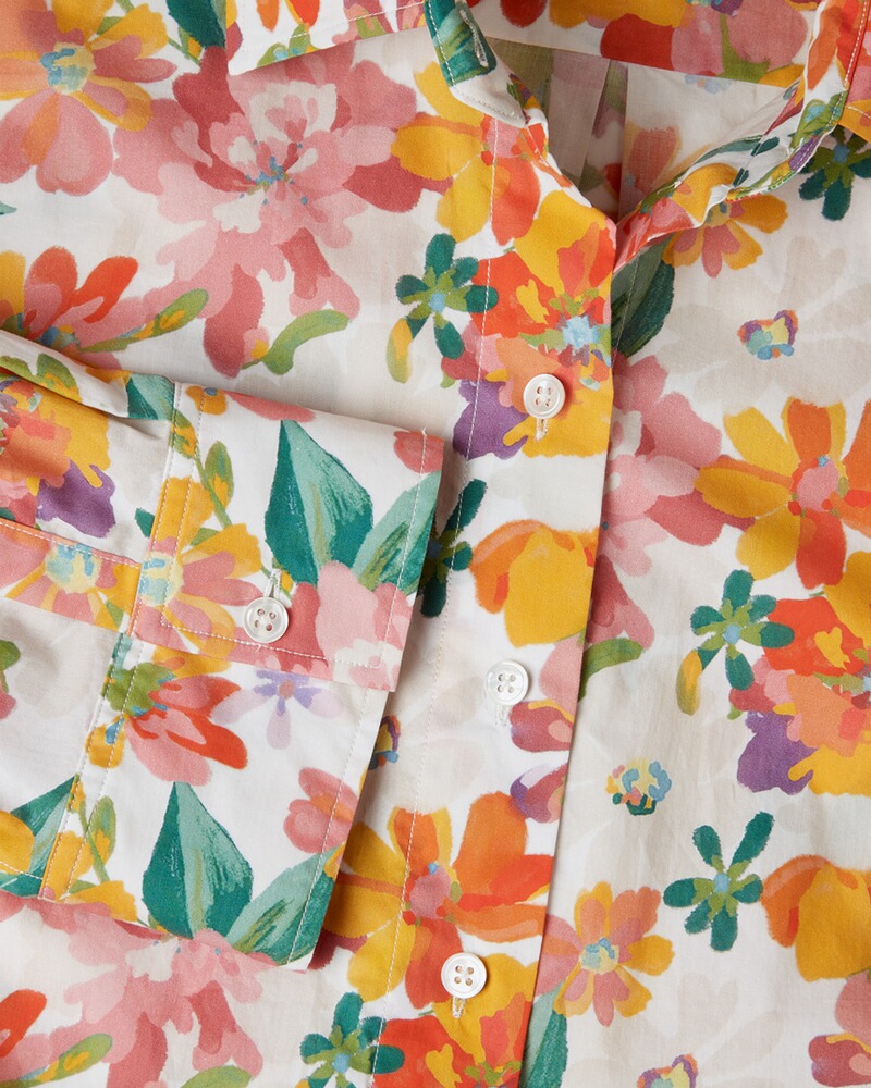 Lange Bluse mit Blumenmuster, HIGHMOOR