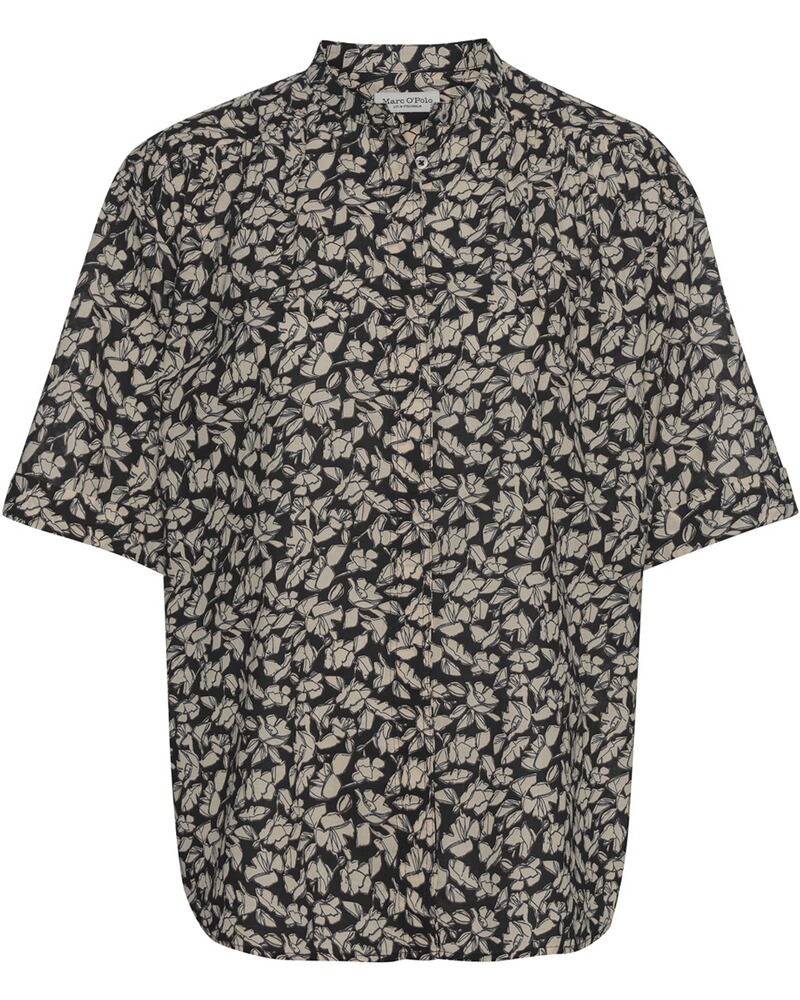 Halbarm-Hemdbluse mit Print