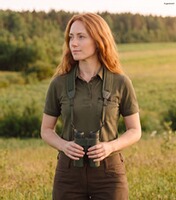 Damen Poloshirt Waldtier-Detail, Parforce Essential