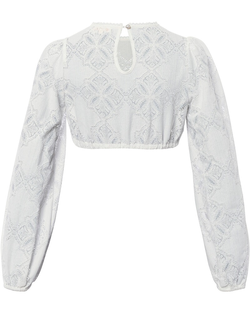Langarm-Dirndlbluse aus Spitze, Krüger Collection