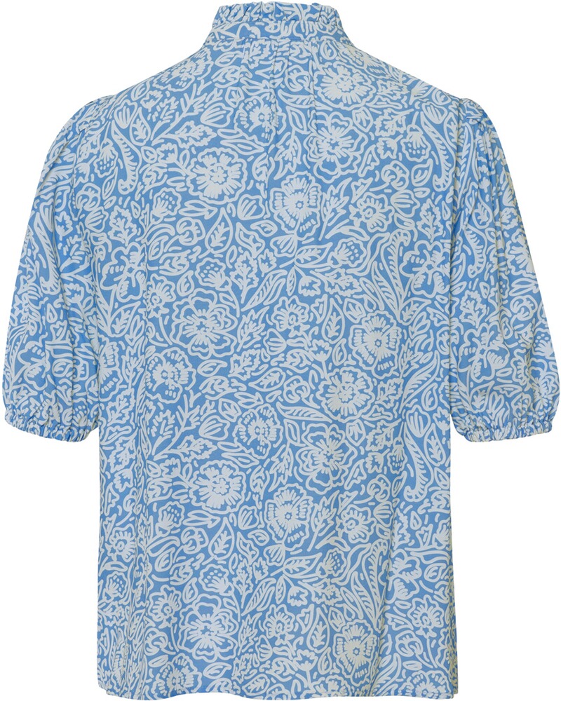 Halbarm-Bluse mit Rüschenkragen, Seidensticker
