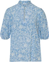 Halbarm-Bluse mit Rüschenkragen, Seidensticker