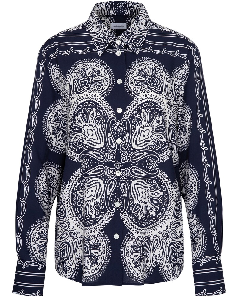 Hemdbluse mit Paisley-Muster