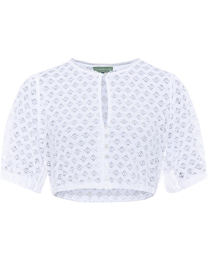 Dirndlbluse mit Ajour-Muster