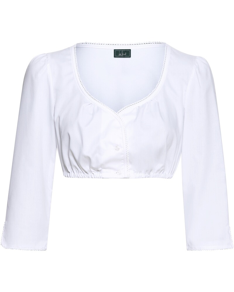 Dirndlbluse mit Spitzenborte