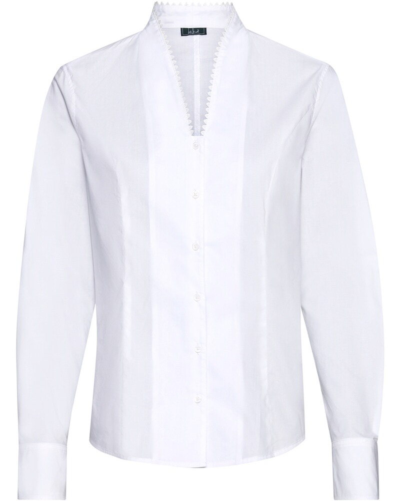 Kelchkragenbluse mit Spitze