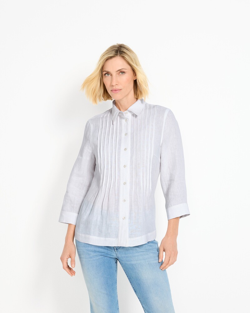Leinenbluse mit Biesen, HIGHMOOR