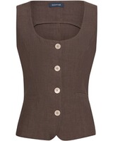 Blusentop aus Leinen, HIGHMOOR