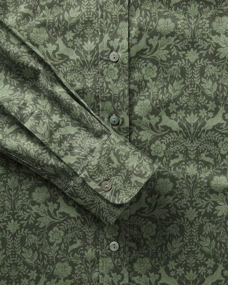 Stehkragenbluse mit Druck, REITMAYER