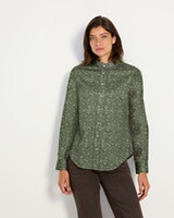 Stehkragenbluse mit Druck, REITMAYER