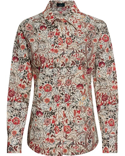 Popeline-Bluse mit Druck, Luis Steindl