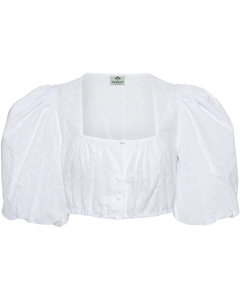 Dirndlbluse mit Lockstickerei