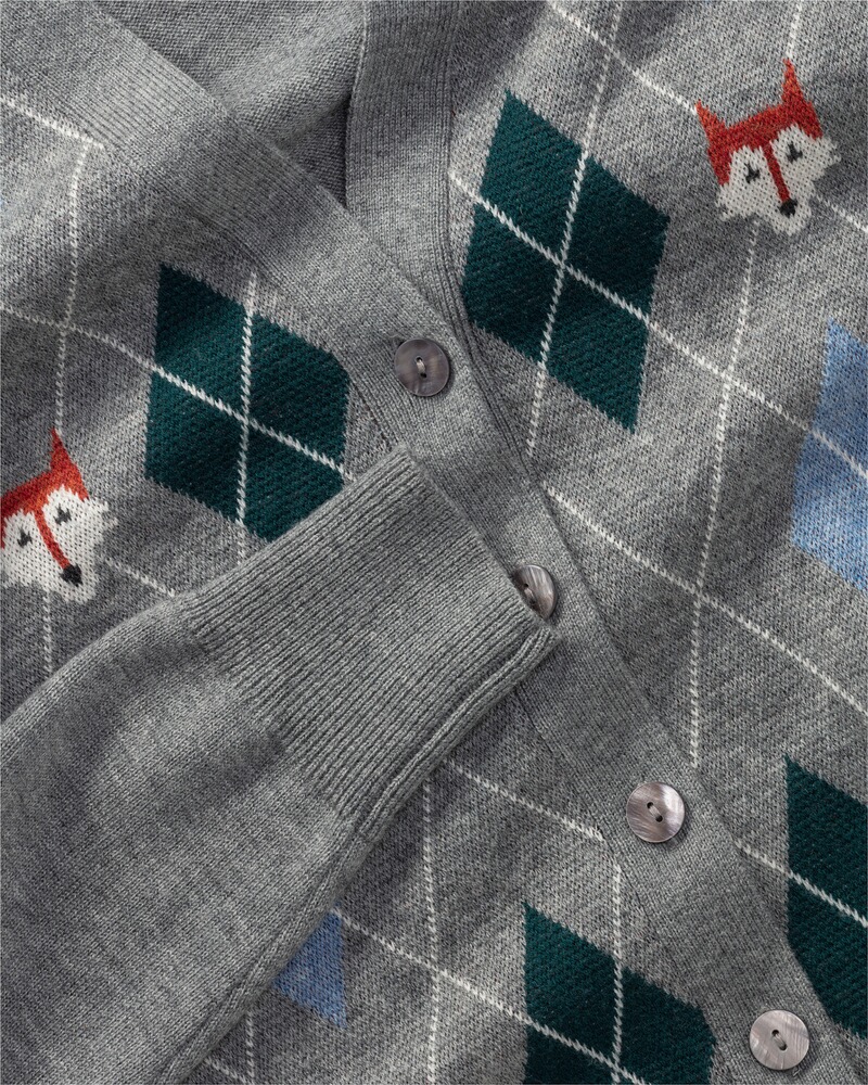 Jacquard-Strickjacke, Brigitte von Schönfels